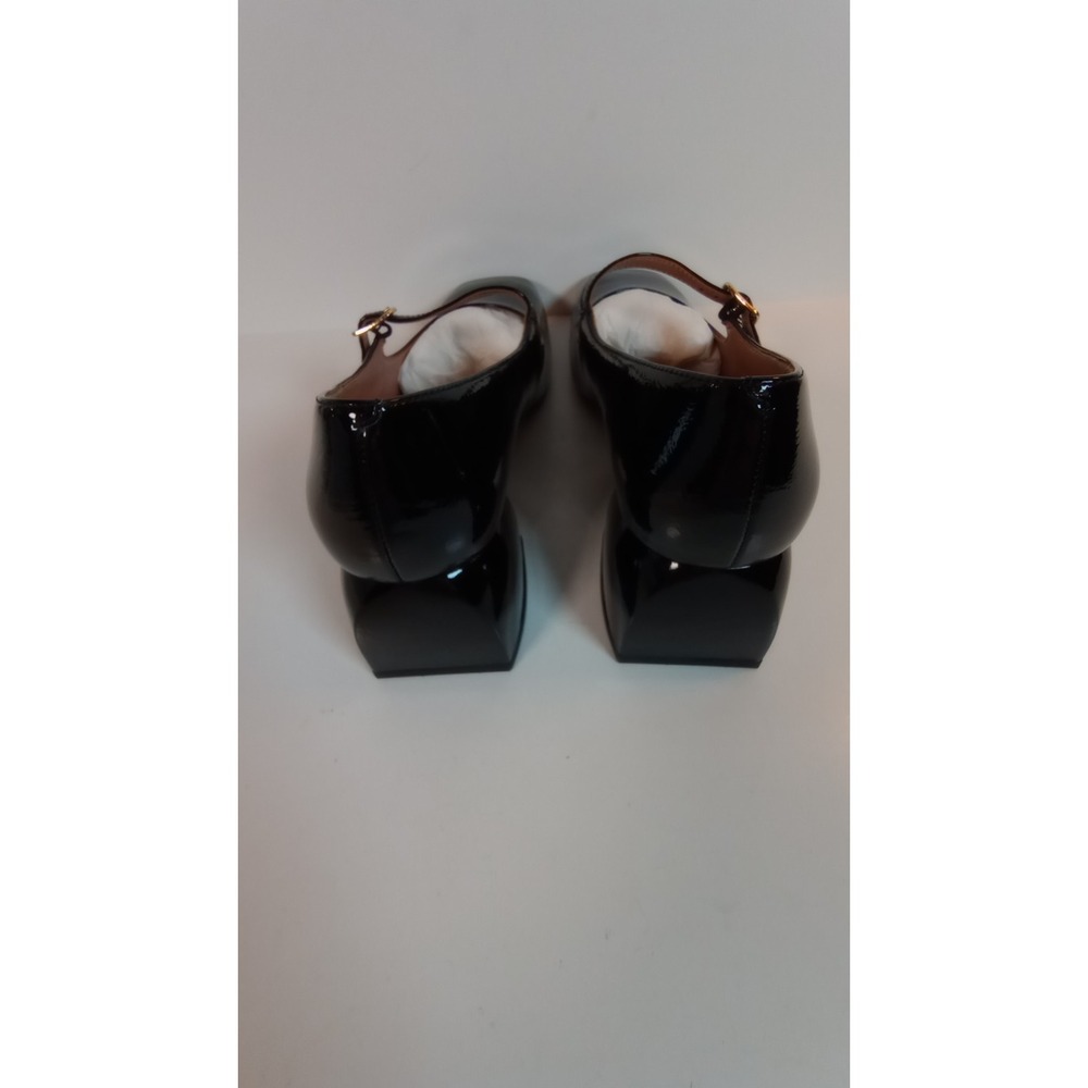 NEW Linea Paolo Monroe Black Patent Leather Mary Jane Block Heel Square Toe 8 M - Picture 3 of 7